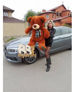 Плюшевий ведмедик Клітина 140 см коричневий
