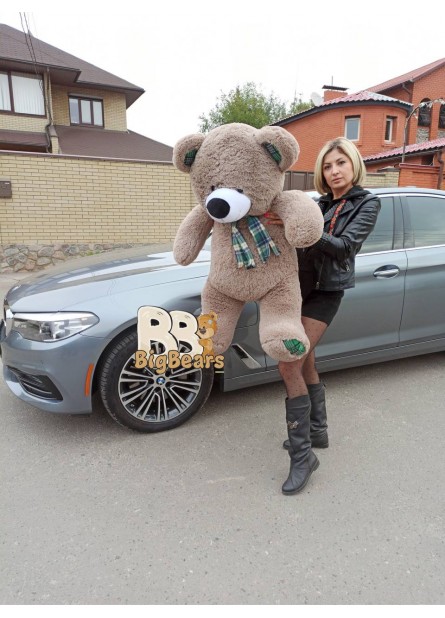 Плюшевий ведмедик Клітина 140 см капучіно