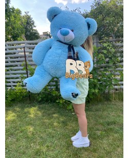 Плюшевий ведмедик Клітина 140 см блакитний