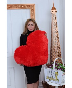 Плюшеве сердце 100 см червоне