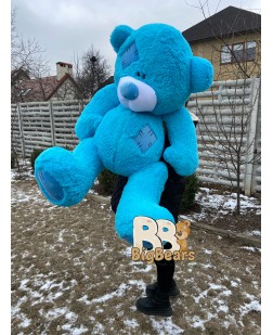 Плюшевий ведмедик Тедді 160 см бірюзовий