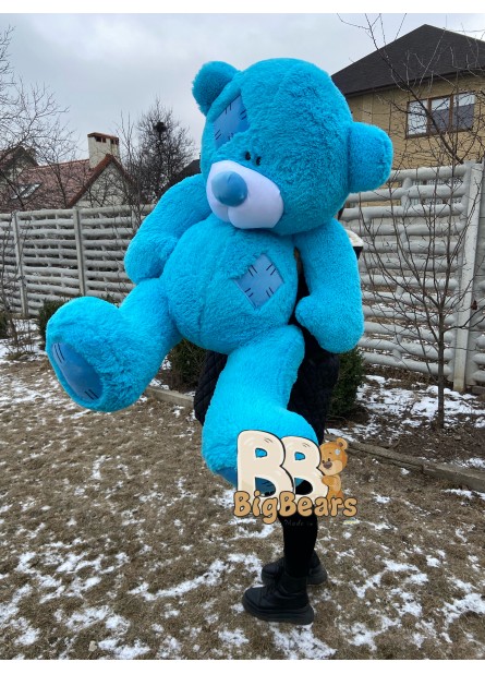 Плюшевий ведмедик Тедді 160 см бірюзовий