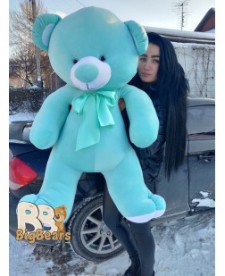 Плюшевий ведмедик Томмі 130 см велюр м'ятний