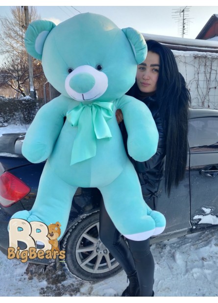 Плюшевий ведмедик Томмі 130 см велюр м'ятний