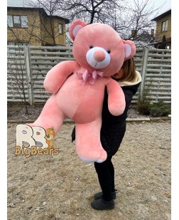 Плюшевий ведмедик Томмі 130 см велюр рожевий