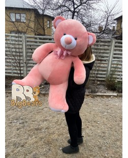 Плюшевий ведмедик Томмі 130 см велюр рожевий