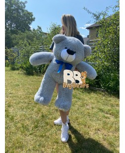 Плюшевий ведмедик Ветлі 100 см сірий