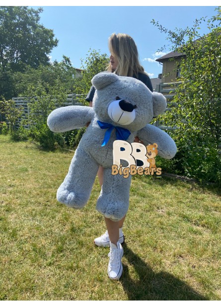 Плюшевий ведмедик Ветлі 100 см сірий