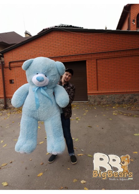 Плюшевий ведмедик Ветлі 160 см блакитний